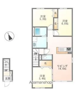 スカイ レラ【2階】の間取り